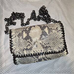Elegant Black and Cream Crossbody Bag